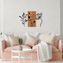 Wallity Triple Flowers - 383 Escultura de Pared de Madera y Metal